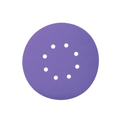 Диск шлифовальный на пленочной основе Sandwox 328 Purple Zirconia 8 отв. (125мм, Р40, 50шт) 328.125.040.08